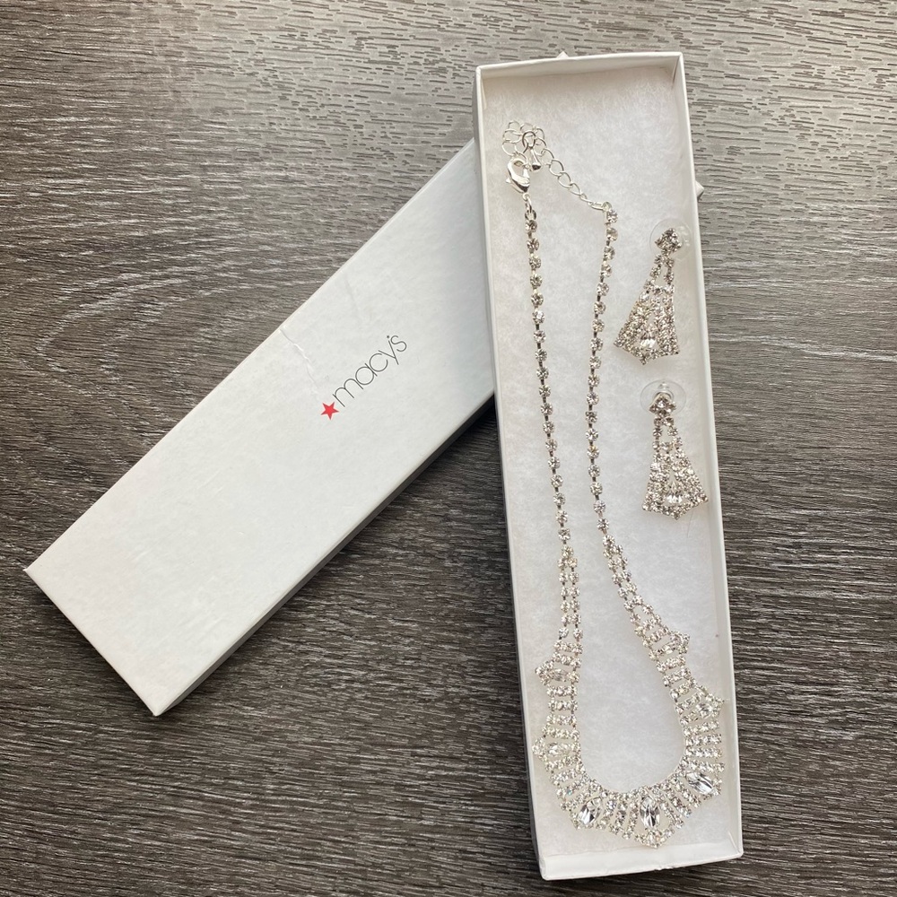 Macy's Necklace and Dangle Earring Set